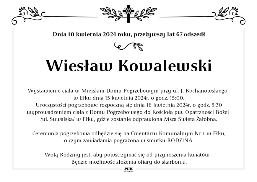 Wiesław Kowalewski - nekrolog